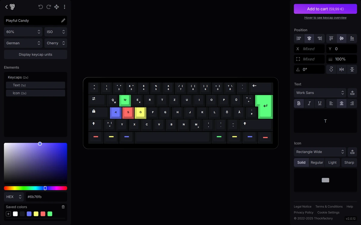 Custom Keycaps Configurator Preview